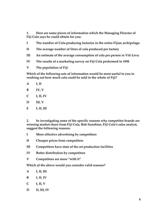 Advanced Problem Solving Sample | PDF | Sales | Business