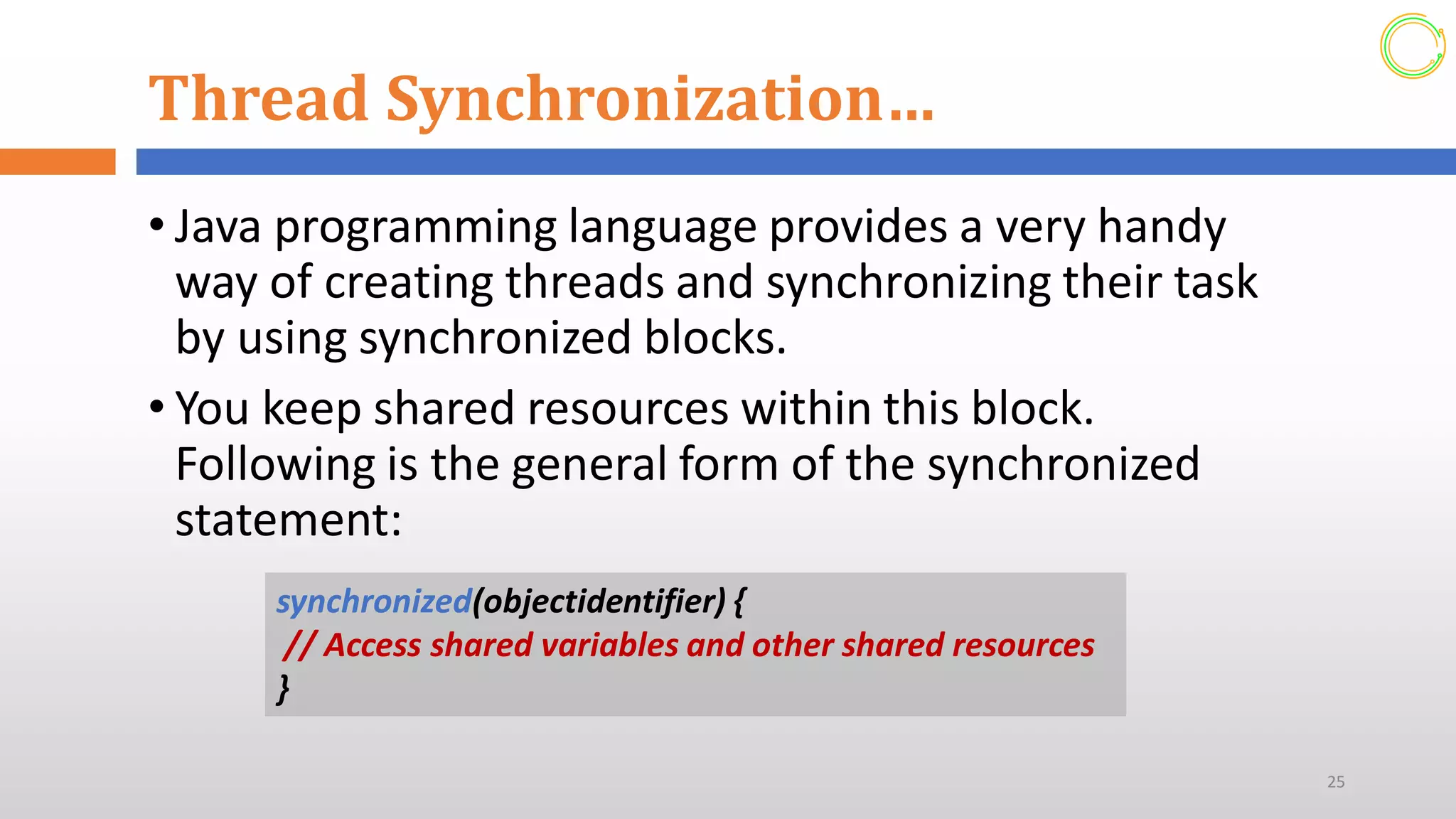 Multi Threading Concept (Advanced programming)