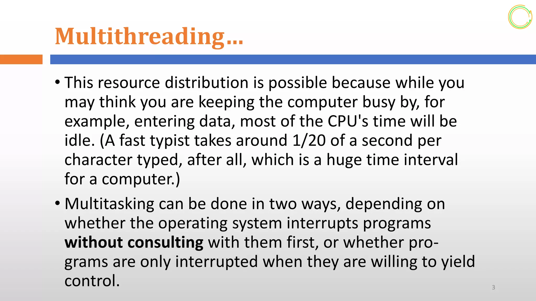Multi Threading Concept (Advanced programming)