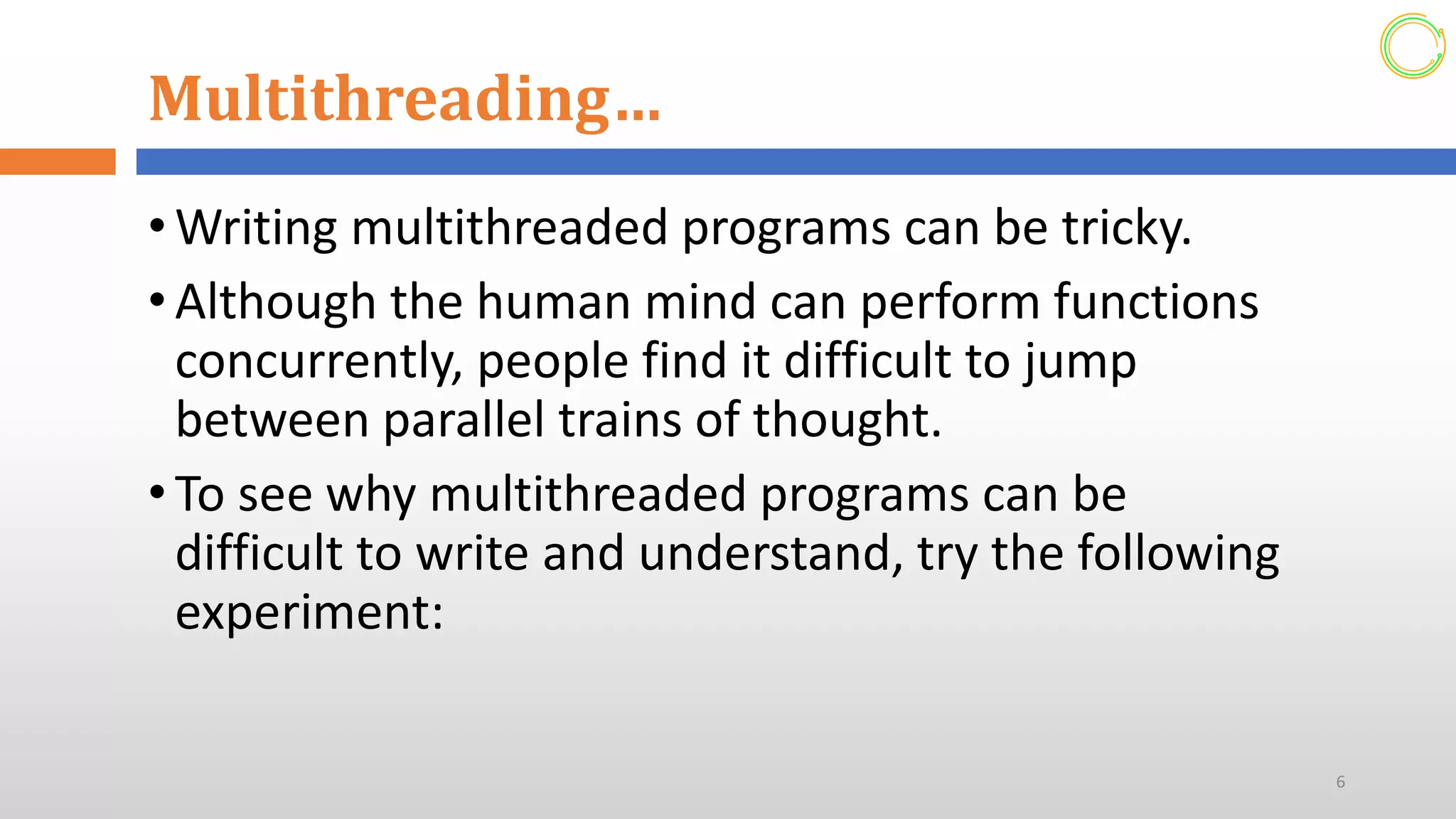 Multi Threading Concept (Advanced programming)