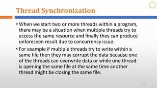 Multi Threading Concept (Advanced programming)