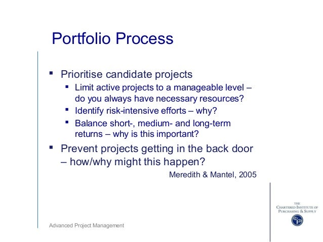 advanced project management advanced project management