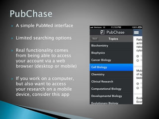 Advanced PubMed Presentation (with Endnote) | PPTX