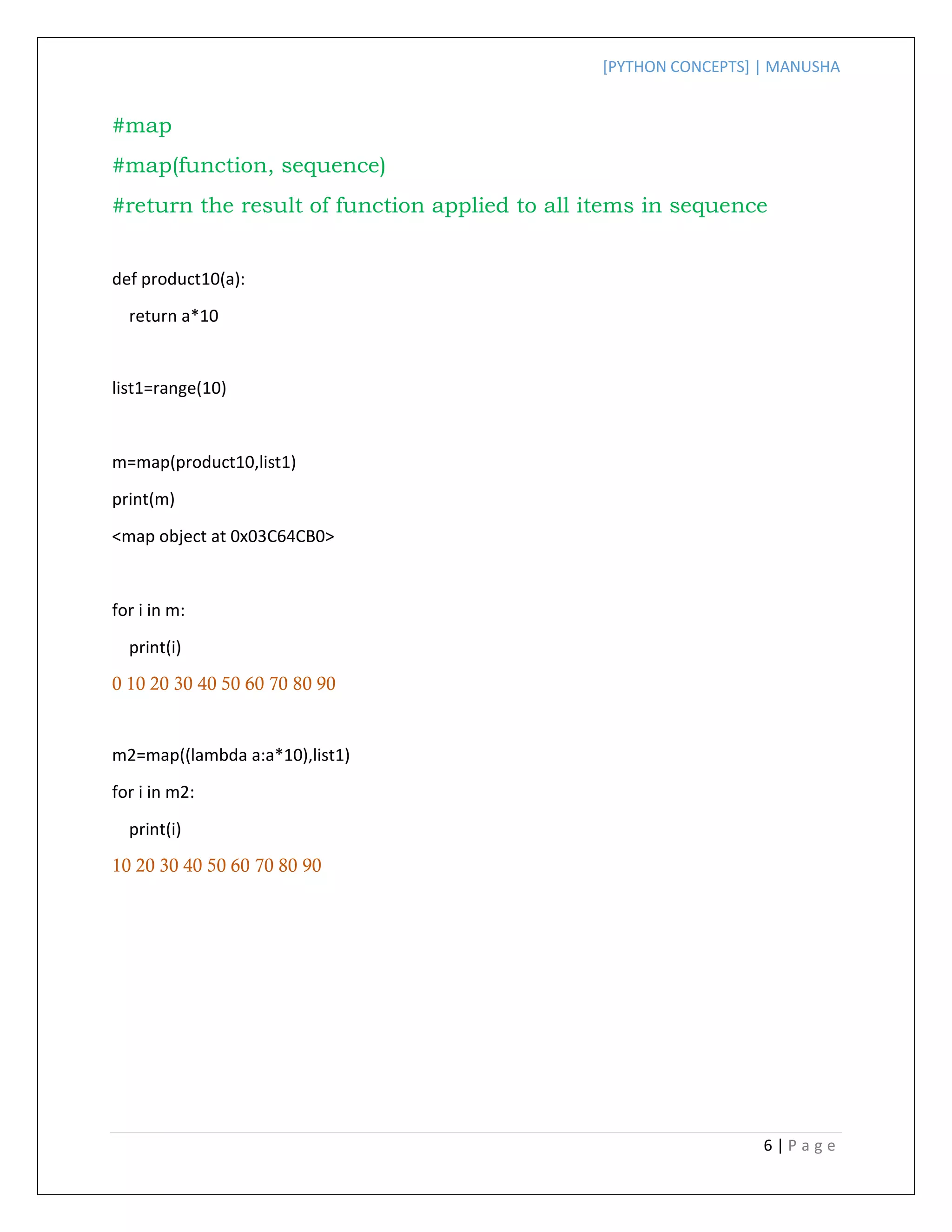 Advanced python concepts | PDF