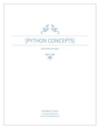 Advanced python concepts | PDF