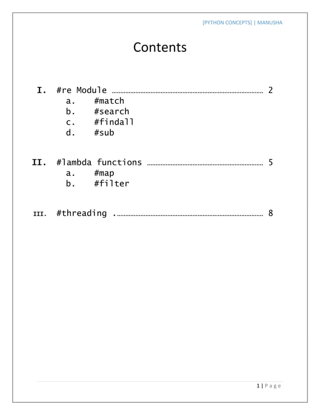 Advanced python concepts | PDF
