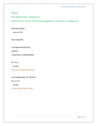 Advanced python concepts | PDF