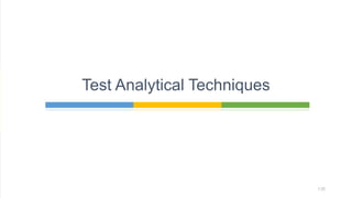 Test Analytical Techniques
135
 