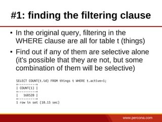 Advanced query optimization | PPT