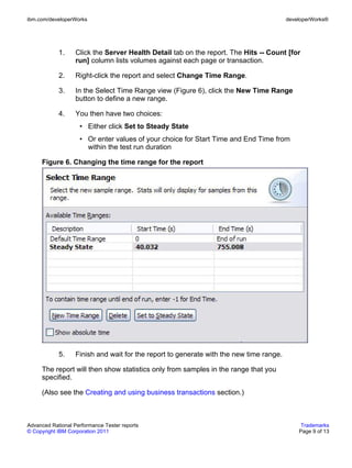 Advanced Rational Performance Tester reports | PDF