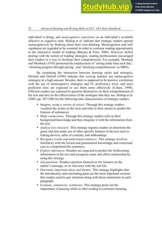 Advanced Reading And Writing Skills In ELT APA Style Handbook | PDF