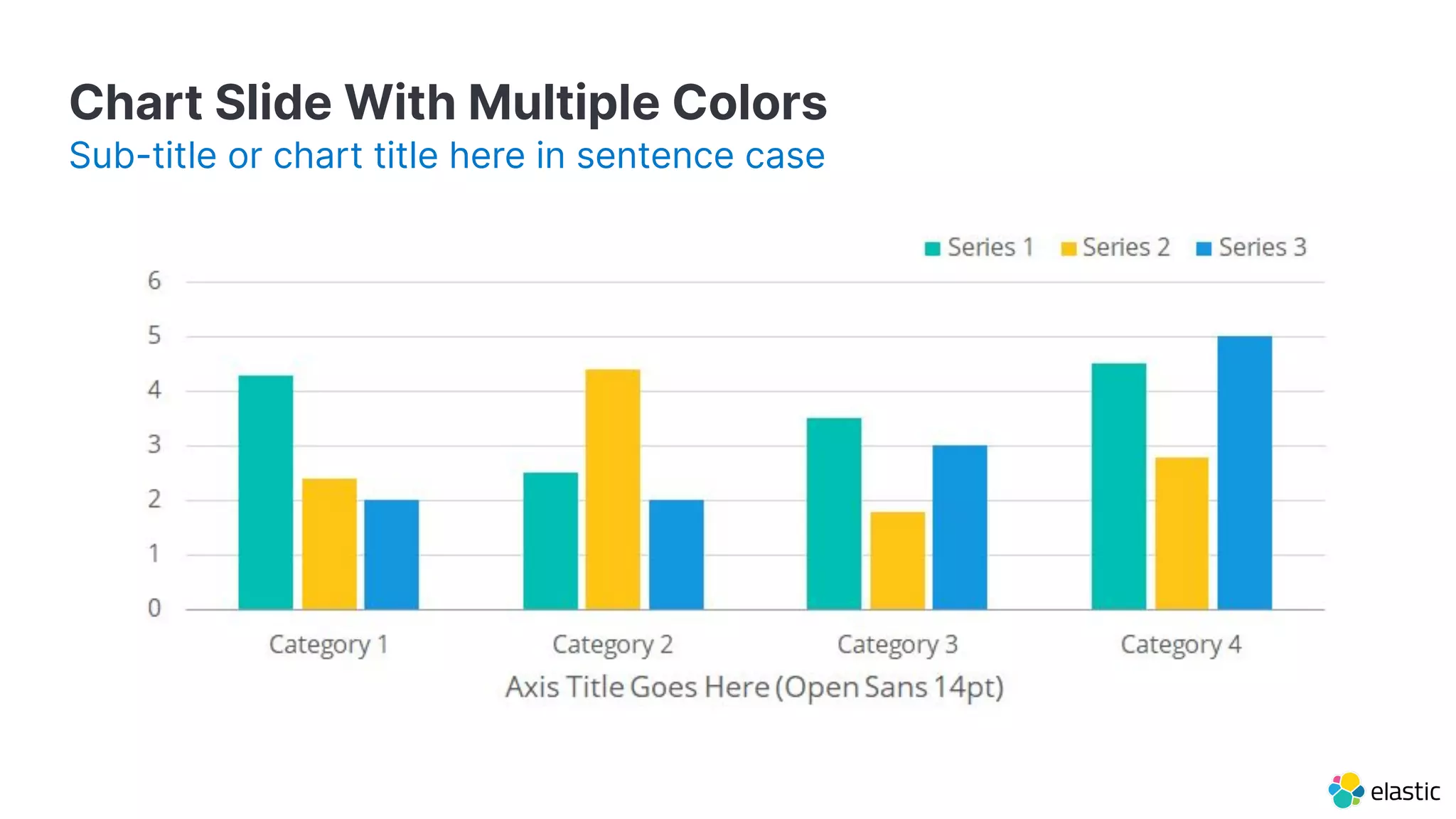 Chart Slide With Multiple Colors Sub-title or chart title here in sentence case 