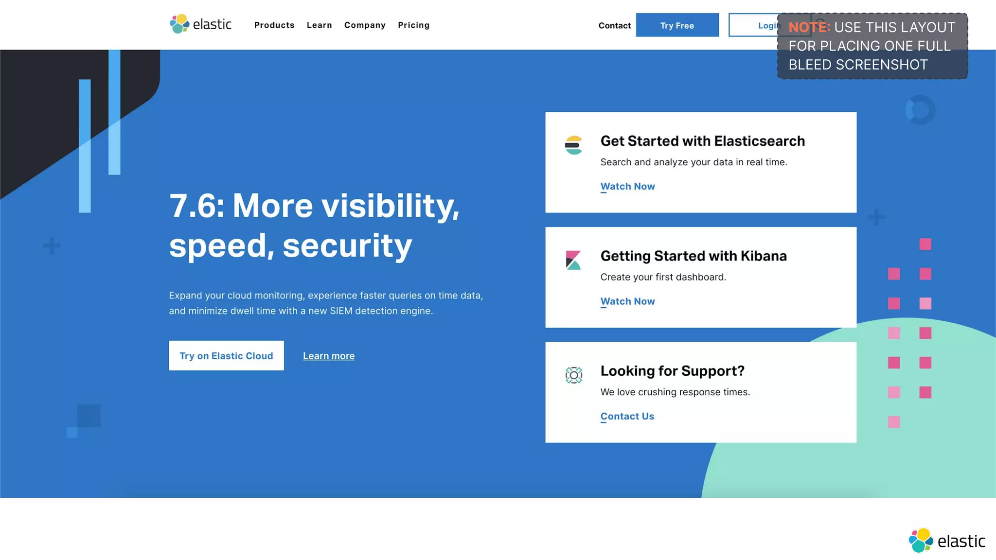 NOTE USE THIS LAYOUT
FOR PLACING ONE FULL
BLEED SCREENSHOT
 