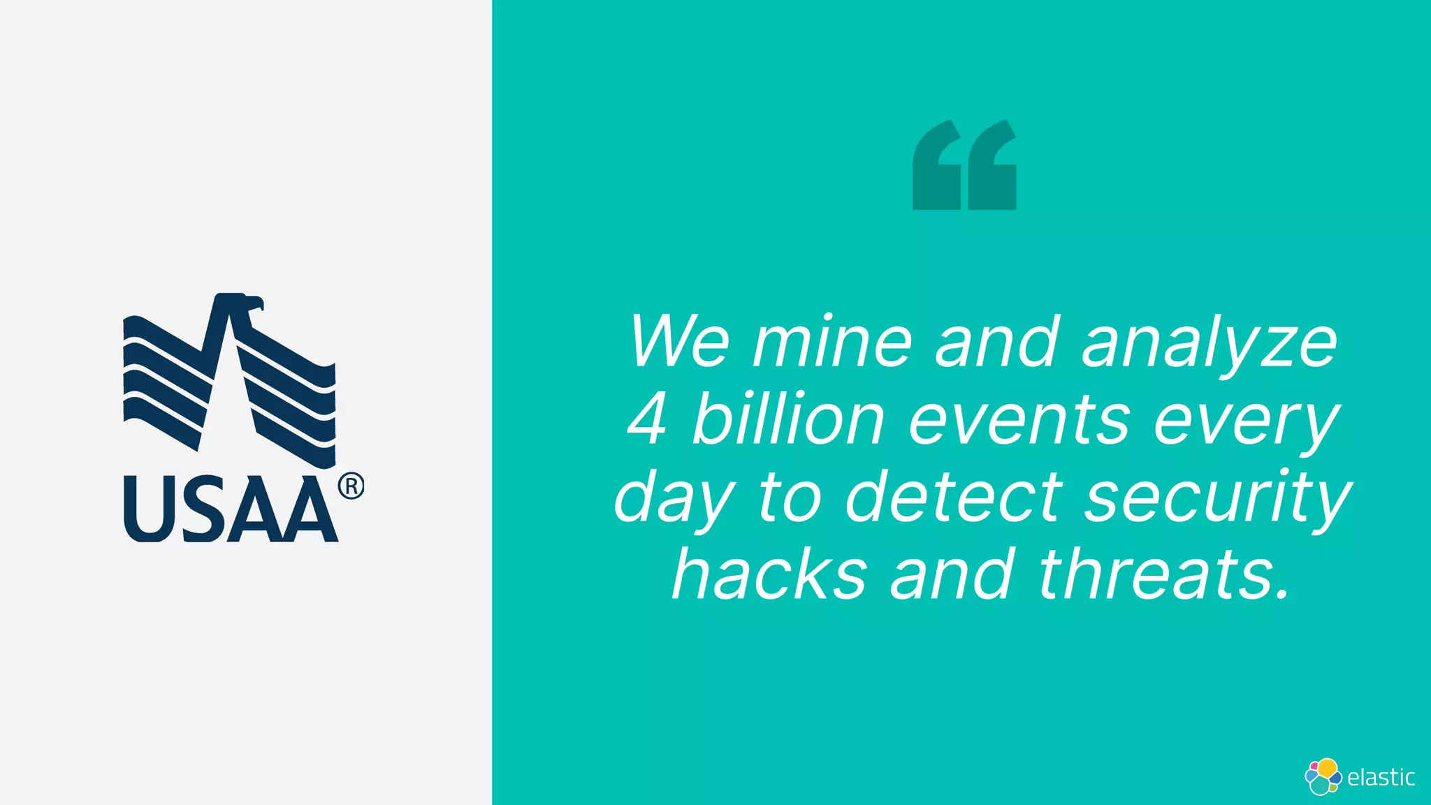 We mine and analyze
4 billion events every
day to detect security
hacks and threats.
 