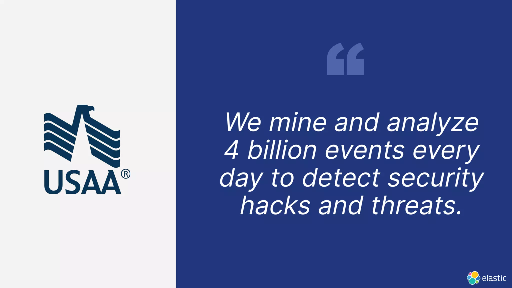 We mine and analyze
4 billion events every
day to detect security
hacks and threats.
 
