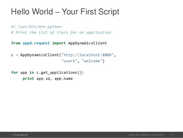 Advanced REST API Scripting With AppDynamics