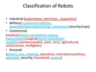 Ip Classifications Robotics Advanced robotics | PPTX