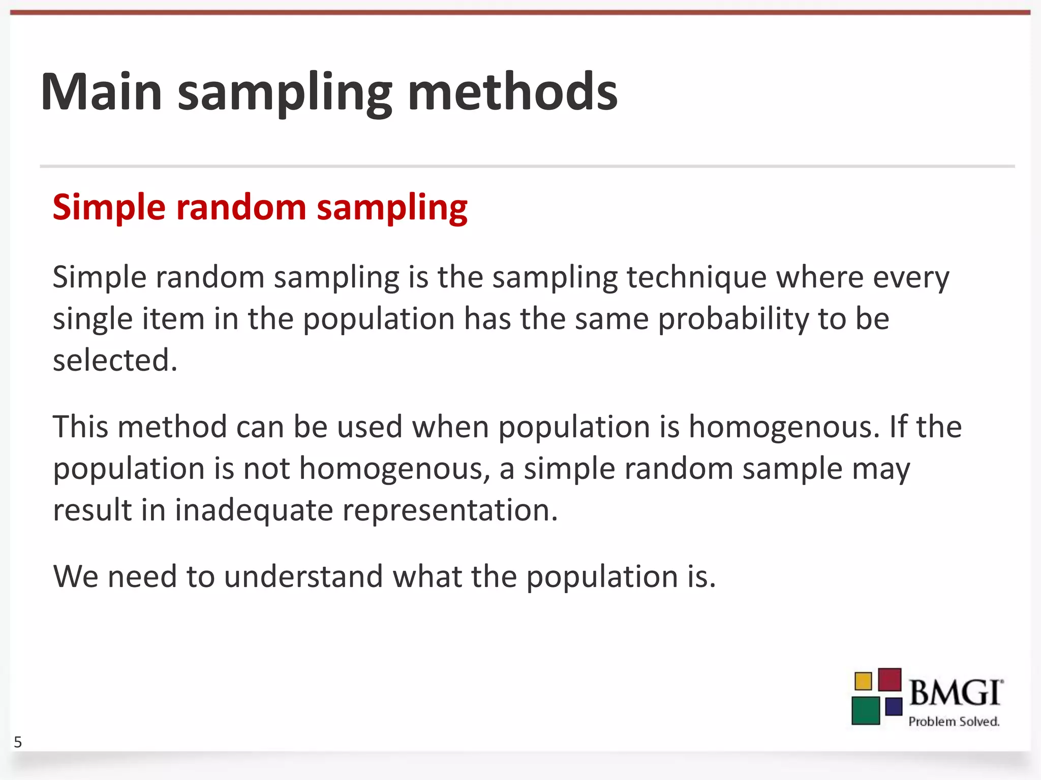 Advanced sampling part 1 presentation notes | PDF