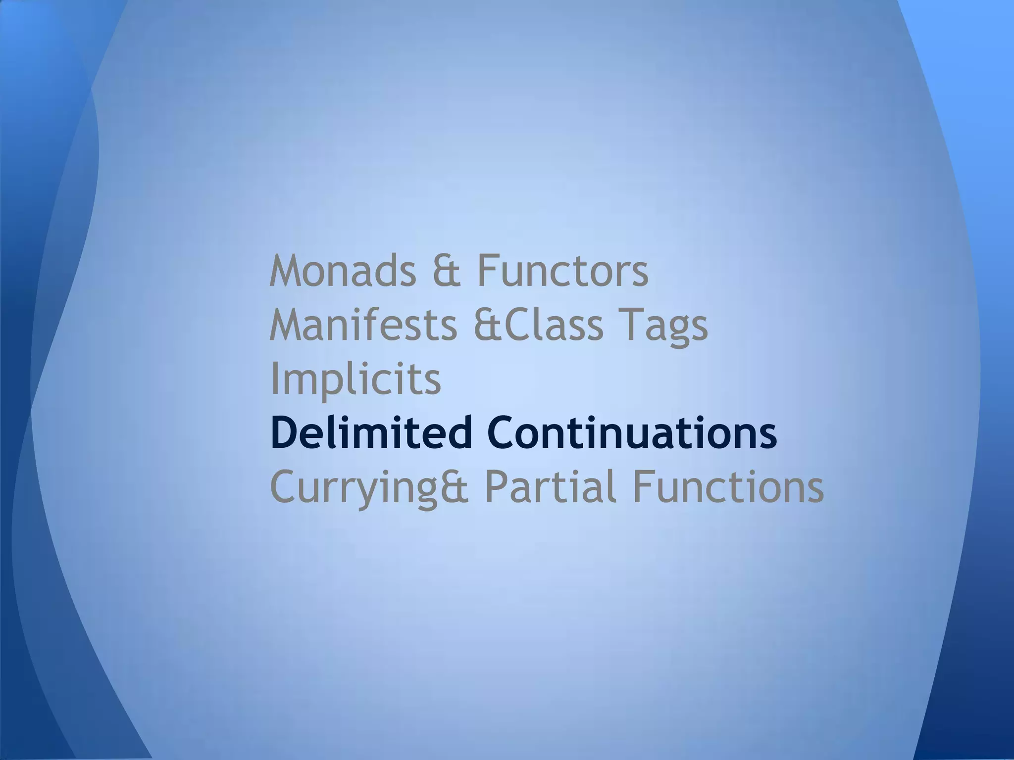 Streams
Streams reduce memory consumption by allocating and
releasing chunk of data (or slice or time series) while allowing
reuse of intermediate results.
Some problems lend themselves to process very large data
sets of unknown size for which the execution may have to be
aborted or re-applied
 
