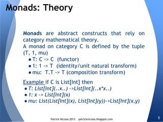 Functors and monads are defined as single type higher kinds:
M[_]. The problem is to define monadic composition for
object...