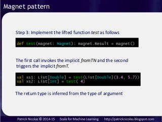 Magnet pattern
Step 3: Implement the lifted function test as follows
The first call invokes the implicit fromTN and the se...