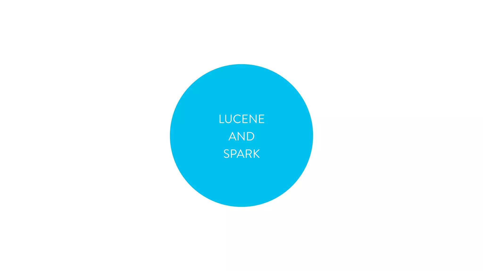 LUCENE 
AND 
SPARK 
 