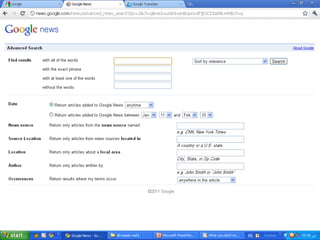 Advanced search in internet 1