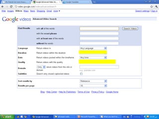Advanced search in internet 1