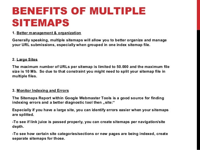 advanced seo through multiple xml sitemaps
