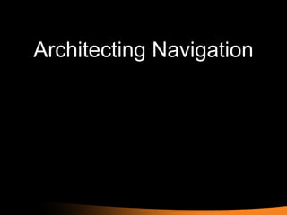Architecting Navigation 