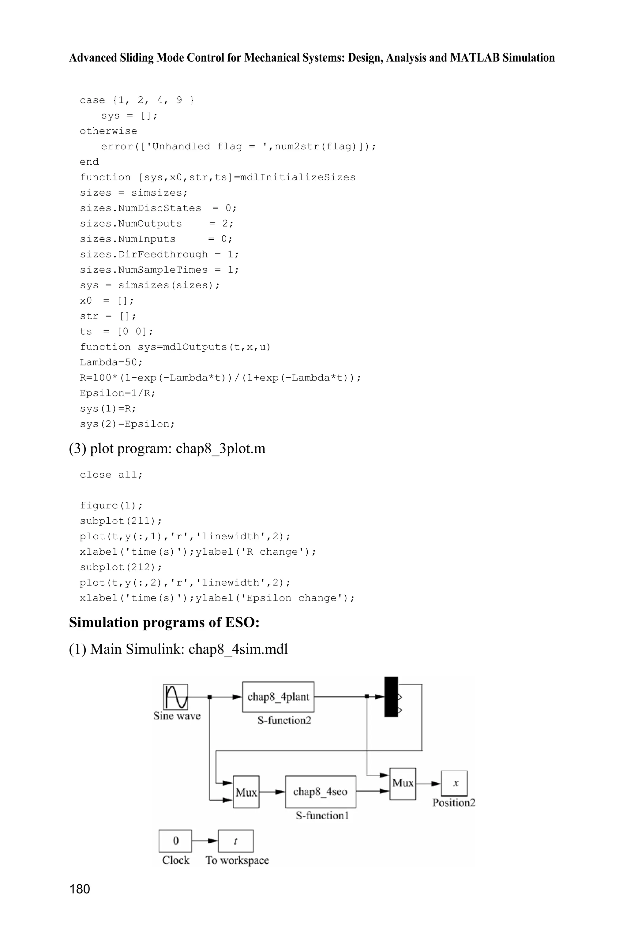 Advanced Sliding Mode Control for Mechanical Systems: Design, Analysis and MATLAB Simulation
176
From above, we can get the observation error system as
fHK HA BK (8.22)
where
1
2
3
1 0 0
0 1 , 0
0 0 1
D
D
D
ª º ª º
« » « »« » « »
« » « » ¬ ¼¬ ¼
A B
The characteristic equation of matrix A is
1
2
3
1 0
| | 1 0
0
I
O D
O D O
D O
 
 A
then
2
1 2 3( ) 0O D O D O D  
and
3 2
1 2 3 0O D O D O D   (8.23)
If ( 1,2,3)i iD is properly chosen so that A is Hurwitz, then for any given
symmetric positive definite matrix Q, there exists a unique symmetric positive
definite matrix P satisfying the Lyapunov equation as follows:
T
0 A P PA Q (8.24)
We define the Lyapunov function as follows:
T
oV H PK K (8.25)
then
T T
o
T T
T T T T T
T T T
T
( ) ( )
( )
( ) 2
2 || || || || | |
V
f f
f f
f
f
H H
H H
H H
H
H

  
  
 
  ˜ ˜
P P
A B P P A B
A P B P PA PB
A P PA PB
Q PB
K K K K
K K K K
K K K K K K
K K K
K K K
 