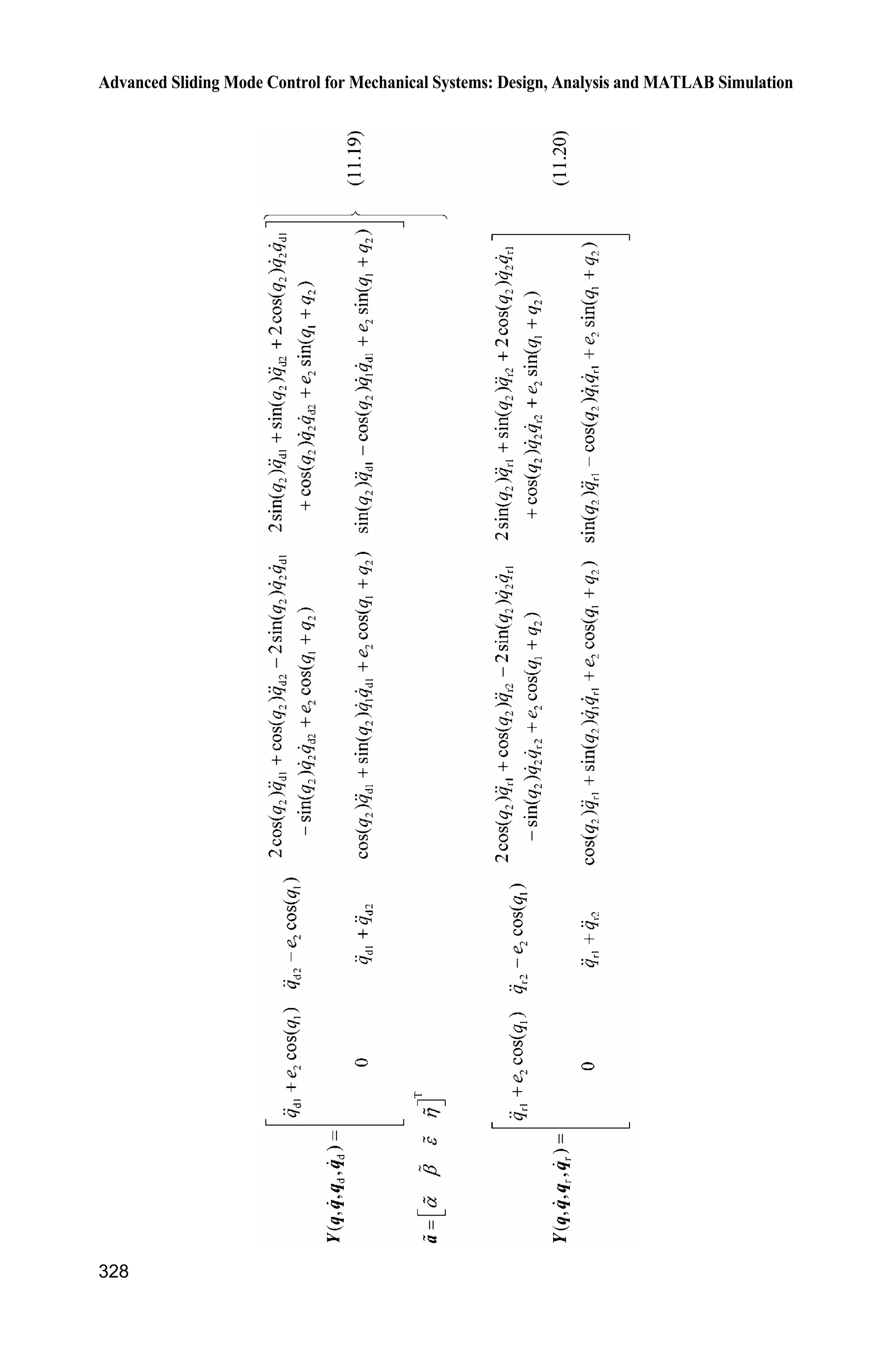 11 Sliding Mode Control for Robot
307
Figure 11.3 Tracking of position and velocity for the second joint
Figure 11.4 Control input
Simulation programs:
(1) Simulink main program: chap11_1sim.mdl
 