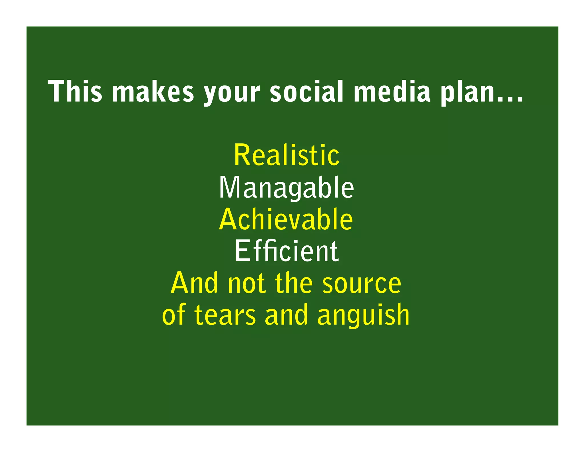 Developing a Social Media Plan