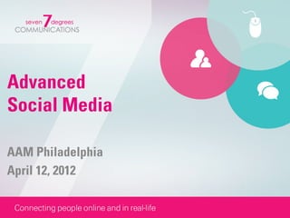 Advanced
Social Media

AAM Philadelphia
April 12, 2012
 