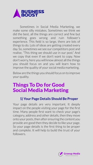 Advanced social media marketing guide