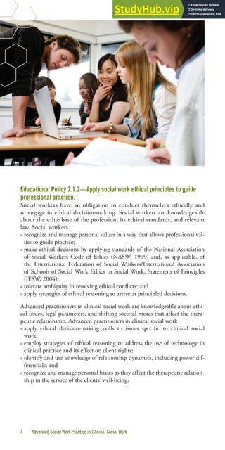 Advanced Social Work Practice In Clinical Social Work | PDF