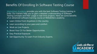 Advanced software testing course | PPTX