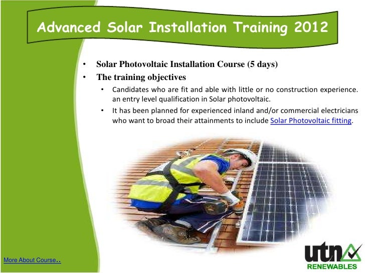 Advanced solar installation training 2012