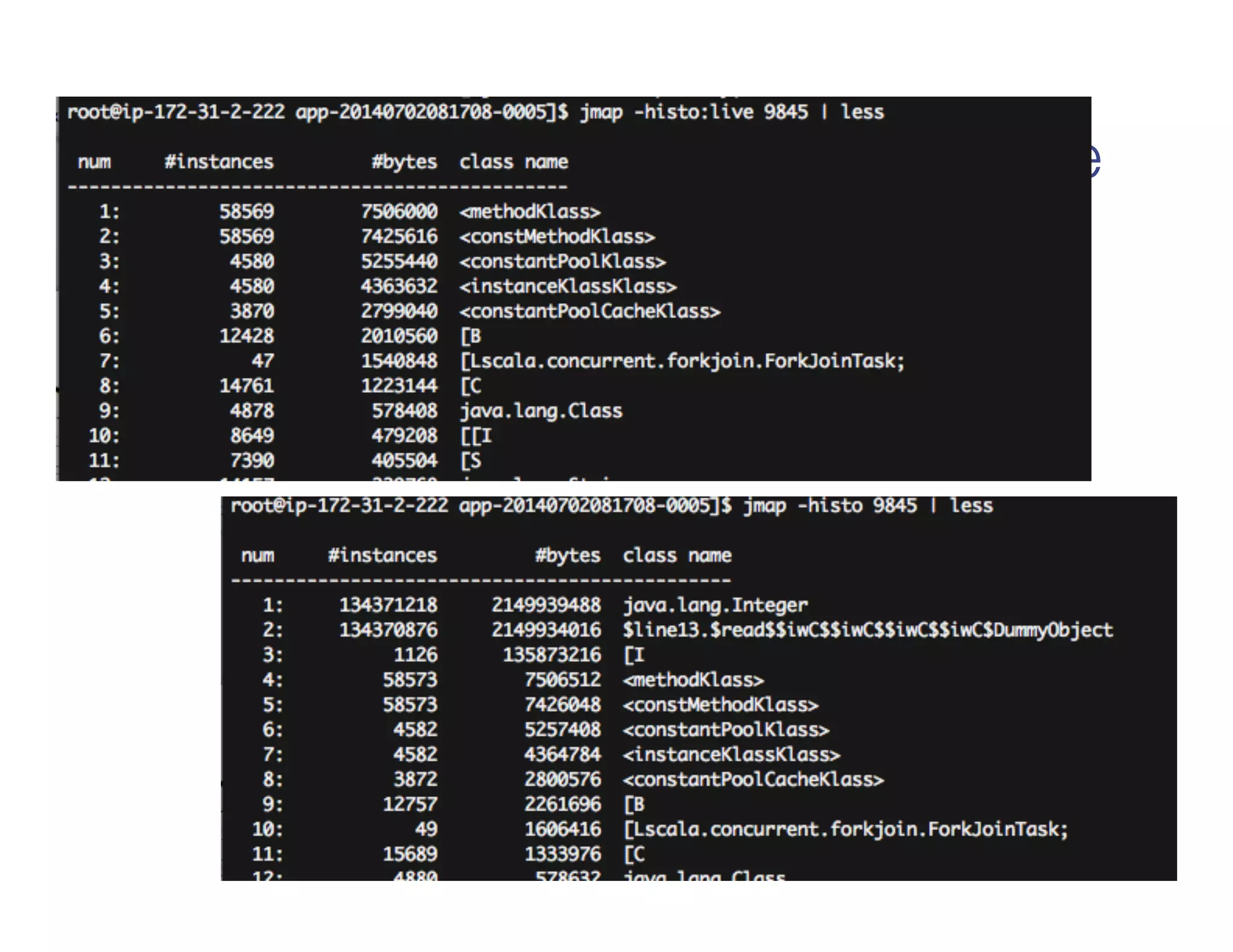 Find out what objects are the trouble
 