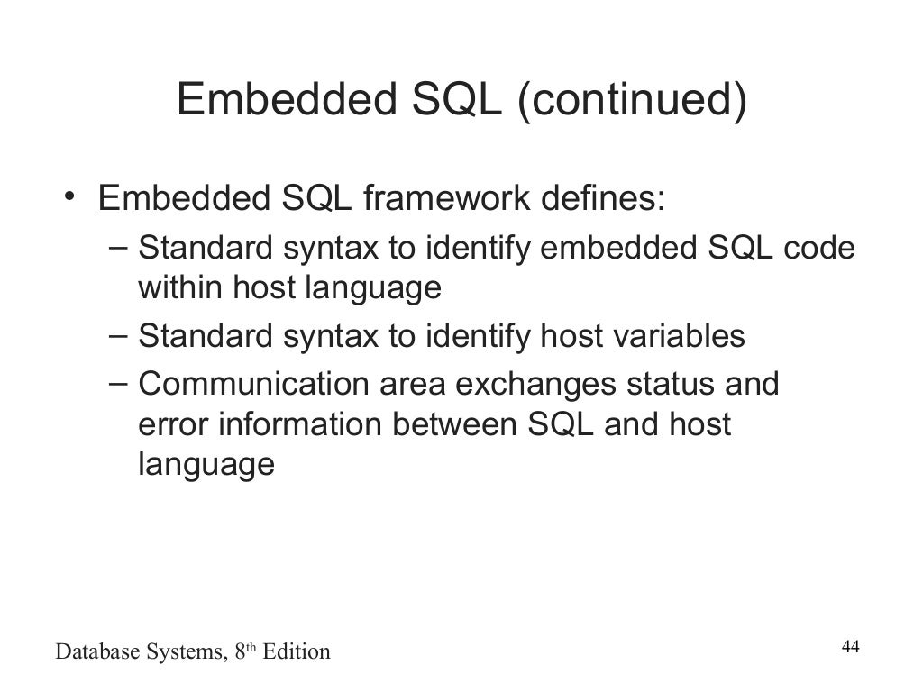 Advanced sql