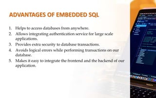Advanced SQL | PPTX | Databases | Computer Software and Applications