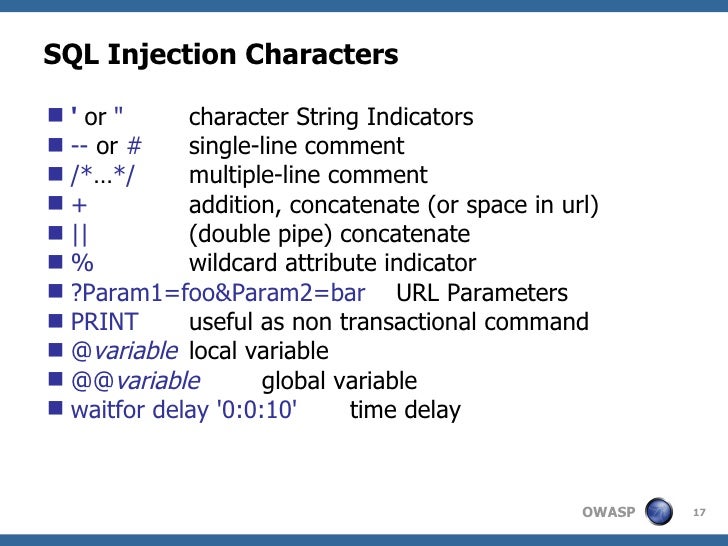 Advanced sql injection