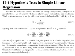 11-4 Hypothesis Tests in Simple Linear
Regression
 