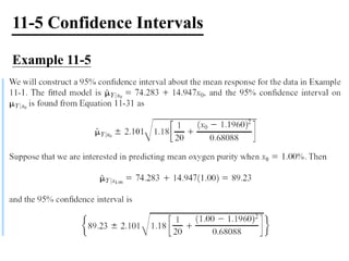 11-5 Confidence Intervals
Example 11-5
 