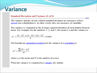 Variance
 