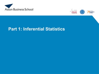 Part 1: Inferential Statistics
 