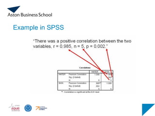 Example in SPSS
 