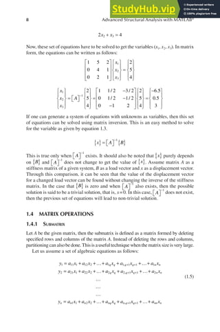 Advanced Structural Analysis With MATLAB | PDF