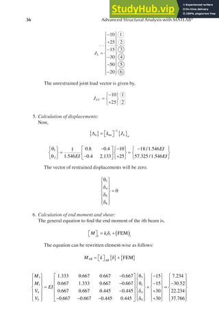 Advanced Structural Analysis With MATLAB | PDF