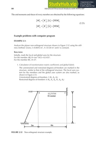 Advanced Structural Analysis With MATLAB | PDF
